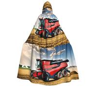 bmnaswt Company Farm Tractor Print - Mantello con cappuccio per adulti, ideale per cosplay, feste e altro