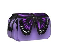 bmnaswt Dreamlike - Astuccio per penne a conchiglia con stampa a farfalla, in tessuto Oxford con tasche con cerniera, ideale come regalo