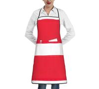 bmnaswt Grembiule con stampa bandiera austriaca con tasca, grembiule da cucina in poliestere per cucina, ristorante, artigianato
