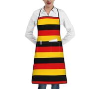 bmnaswt Grembiule con stampa bandiera tedesca con tasca, grembiule da cucina in poliestere per cucina, ristorante, artigianato