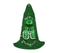 bmnaswt Mantella con cappuccio con stampa Happy St. Patrick'S Day, eleva il tuo look festivo, grande cappuccio e papillon, per Halloween/cosplay