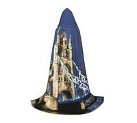 bmnaswt Mantella con cappuccio con stampa Tower Bridge in London, per migliorare il tuo look festivo, grande cappuccio e papillon, per Halloween/cosplay