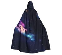 bmnaswt Mantello con cappuccio con stampa dello spazio della galassia dell'universo, per adulti, ideale per cosplay, feste e altro
