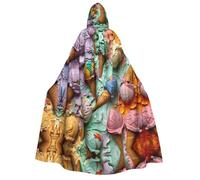 bmnaswt Mantello con cappuccio con stampa gelato colorato, ideale per cosplay, feste e altro ancora