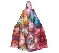 bmnaswt Mantello con cappuccio con stampa gelato colorato, ideale per cosplay, feste e altro ancora