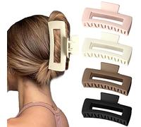 Bmobuo Mollette per capelli extra large da 12,7 cm per una tenuta forte, XL Jumbo opache, 4 clip giganti oversize per capelli lunghi e ricci da donna