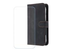 BMPNLSZ Cover Flip per myPhone N23 Lite + Vetro Temperato, HD Pellicola proteggi schermo - Pieghevole Portafoglio Custodia in pelle Borsa Slot Copertura (6,51") - Nero-XHDFG