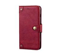 BMPNLSZ Cover Flip per Oukitel WP100 Titan, Pieghevole Portafoglio Custodia in pelle Borsa Smart Bumper Case Slot per schede Chiusura Copertura Antiurto Protettiva per (6,8") - rosso-HZLD