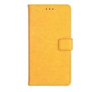BMPNLSZ Cover Flip per Unihertz Titan 2, Pieghevole Portafoglio Custodia in pelle Borsa Smart Bumper Case Slot per schede Chiusura Copertura Antiurto Protettiva per (4,5") - giallo-HZFM