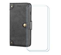 BMPNLSZ Cover per Cubot KingKong ES 5 + 2 Vetro Temperato - Nero-HZLD