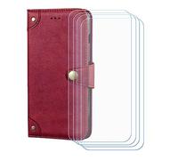 BMPNLSZ Cover per Cubot KingKong ES 5 + 4 Vetro Temperato - rosso-HZLD