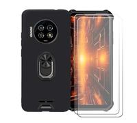 BMPNLSZ Custodia + 2 Vetro per Energizer Hard Case P28K + Anello Nero