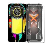 BMPNLSZ Custodia per Doogee Blade 20X+Pellicola Protettiva-BST2 | Morbido Silicone Case Gel Cover + Pellicola Protettiva in Vetro Temperato per Doogee Blade 20X(6,6")