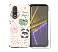 BMPNLSZ Custodia per Doogee Blade 20X+Pellicola Protettiva-LLM47 | Antiurto Cover Custodia di Protezione + Pellicola antigraffio Facile da applicare Vetro temperato (6,6")