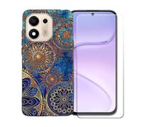 BMPNLSZ Custodia per Doogee S200E VIP+Pellicola Protettiva-LLM11 | Antiurto Cover Custodia di Protezione + Pellicola antigraffio Facile da applicare Vetro temperato (6,72")
