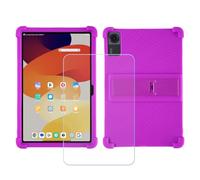BMPNLSZ Custodia per Ecopad E50, Silicone Case Sottile Cover TPU Caso Morbido Copertura + Pellicola Protettiva in Vetro Temperato (12,0") - Viola
