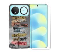 BMPNLSZ Custodia per Huawei Nova 16+Pellicola Protettiva-BST17 | Morbido Silicone Case Gel Cover + Pellicola Protettiva in Vetro Temperato per Huawei Nova 16(6,68")