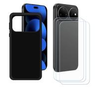 BMPNLSZ Custodia per Huawei Nova 16 Pro + 3 Protezione per Schermo | Morbido TPU Silicone Case Gel Cover + Pellicola Protettiva in Vetro Temperato per Huawei Nova 16 Pro (6,84")