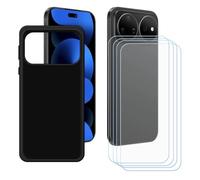 BMPNLSZ Custodia per Huawei Nova 16 Pro + 4 Protezione per Schermo | Morbido TPU Silicone Case Gel Cover + Pellicola Protettiva in Vetro Temperato per Huawei Nova 16 Pro (6,84")