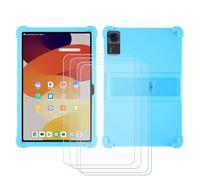 BMPNLSZ Custodia per Lenovo ThinkTab X11 Gen 1+4 Pellicola Protettiva-Blu2 | Silicone Case Con Supporto Regolabile Cover TPU Caso Morbido Copertura + HD Pellicola per schermo in Vetro Temperato (10,95")