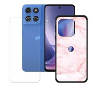 BMPNLSZ Custodia per Motorola G57 Power, Silicone Case Cover TPU Caso Morbido Copertura + Pellicola Protettiva in Vetro Temperato (6,72") - LH16