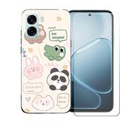BMPNLSZ Custodia per OPPO A6X 4G, Morbido TPU Silicone Case Gel Sottile Cover + Pellicola Protettiva in Vetro Temperato per OPPO A6X 4G - OYLLM47