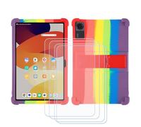 BMPNLSZ Custodia per Svitoo Tab 12 GMS Certifie, Silicone Case Sottile Cover TPU Caso Morbido Copertura + 4 Pellicola Protettiva in Vetro Temperato (12,0") - Colore
