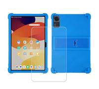 BMPNLSZ Custodia per Svitoo Tab 12 GMS Certifie, Silicone Case Sottile Cover TPU Caso Morbido Copertura + Pellicola Protettiva in Vetro Temperato (12,0") - Blu1