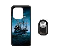 BMPNLSZ Custodia per TCL K70 Power 4G (6,8"), Caso Backcover Protezione Silicone Shell Case Protettivo Copertura Cove + Anello Girevole 360 Gradi Della Staffa Nero - WZ10
