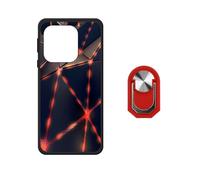 BMPNLSZ Custodia per TCL K70 Power 4G (6,8"), Caso Backcover Protezione Silicone Shell Case Protettivo Copertura Cove + Anello Girevole 360 Gradi Della Staffa Rosso - WZ3