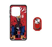 BMPNLSZ Custodia per TCL K70 Power 4G (6,8"), Caso Backcover Protezione Silicone Shell Case Protettivo Copertura Cove + Anello Girevole 360 Gradi Della Staffa Rosso - WZ14