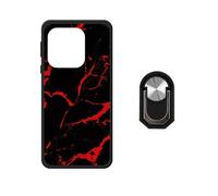 BMPNLSZ Custodia per TCL K70 Power 4G (6,8"), Caso Backcover Protezione Silicone Shell Case Protettivo Copertura Cove + Anello Girevole 360 Gradi Della Staffa Nero - WZ12