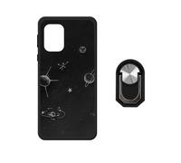 BMPNLSZ Custodia per TCL K70 SE (6,56"), Caso Backcover Protezione Silicone Shell Case Protettivo Copertura Cove + Anello Girevole 360 Gradi Della Staffa Nero - WZ26