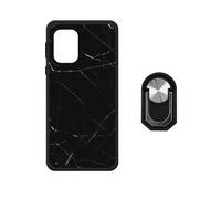 BMPNLSZ Custodia per TCL K70 SE (6,56"), Caso Backcover Protezione Silicone Shell Case Protettivo Copertura Cove + Anello Girevole 360 Gradi Della Staffa Nero - WZ11