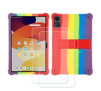 BMPNLSZ Custodia per TCL TAB A1 Plus, Silicone Case Sottile Cover TPU Caso Morbido Copertura + 2 Pellicola Protettiva in Vetro Temperato (12,2") - Colore