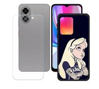 BMPNLSZ Custodia per ZTE Blade A35E, Silicone Case Cover TPU Caso Morbido Copertura + Pellicola Protettiva in Vetro Temperato (6,6") - LH2