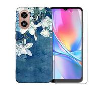 BMPNLSZ Custodia per ZTE Blade A36E, Morbido TPU Silicone Case Gel Sottile Cover + Pellicola Protettiva in Vetro Temperato per ZTE Blade A36E - OYLLM40