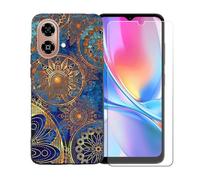BMPNLSZ Custodia per ZTE Blade A36E, Morbido TPU Silicone Case Gel Sottile Cover + Pellicola Protettiva in Vetro Temperato per ZTE Blade A36E - BST10