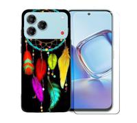 BMPNLSZ Custodia per ZTE Blade V80 Vita, Morbido TPU Silicone Case Gel Sottile Cover + Pellicola Protettiva in Vetro Temperato per ZTE Blade V80 Vita - BST2