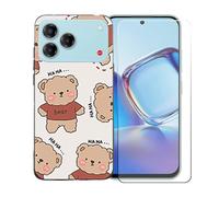 BMPNLSZ Custodia per ZTE Blade V80 Vita, Morbido TPU Silicone Case Gel Sottile Cover + Pellicola Protettiva in Vetro Temperato per ZTE Blade V80 Vita - OYLLM48