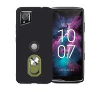 BMPNLSZ Nero Custodia per Crosscall Stellar-M6 Chamonix Mont Blanc + Anello Girevole Rimovibile 360 Gradi Della Staffa Verde, TPU Silicone Shell Case Protettivo Copertura Custodie Cover Accessori.