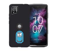 BMPNLSZ Nero Custodia per Crosscall Stellar-M6 Chamonix Mont Blanc + Anello Girevole Rimovibile 360 Gradi Della Staffa Blu, TPU Silicone Shell Case Protettivo Copertura Custodie Cover Accessori.