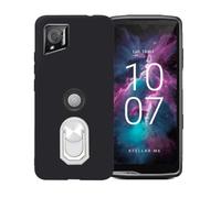 BMPNLSZ Nero Custodia per Crosscall Stellar-M6 Chamonix Mont Blanc + Anello Girevole Rimovibile 360 Gradi Della Staffa Bianco, TPU Silicone Shell Case Protettivo Copertura Custodie Cover Accessori.
