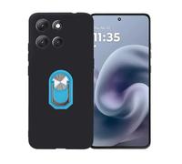 BMPNLSZ Nero Custodia per Doogee S119(6,1") + Anello Girevole Rimovibile 360 Gradi Della Staffa Blu, TPU Silicone Shell Case Protettivo Copertura Custodie Cover Accessori.