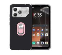BMPNLSZ Nero Custodia per FairPhone 6+ + Anello Rosa | Nero Custodia di Protezione per FairPhone 6+ + Anello Girevole Rimovibile 360 Gradi Della Staffa Rosa