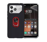 BMPNLSZ Nero Custodia per FairPhone 6+ + Anello Rosso | Nero Custodia di Protezione per FairPhone 6+ + Anello Girevole Rimovibile 360 Gradi Della Staffa Rosso