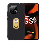 BMPNLSZ Nero Custodia per Gigaset GS6 Pro + Anello Giallo