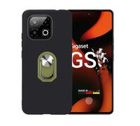 BMPNLSZ Nero Custodia per Gigaset GS6 Pro + Anello Verde