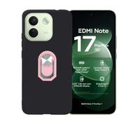 BMPNLSZ Nero Custodia per Tecno Spark 50 Pro + Anello Rosa | Nero Custodia di Protezione per Tecno Spark 50 Pro + Anello Girevole Rimovibile 360 Gradi Della Staffa Rosa