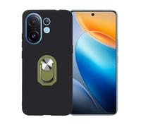 BMPNLSZ Nero Custodia per Vivo T4 Pro + Anello Girevole Rimovibile 360 Gradi Della Staffa Verde, TPU Silicone Shell Case Protettivo Copertura Custodie Cover Accessori.